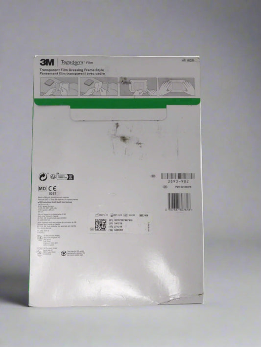 3M Tegaderm 1628 Transparent Film Dressing 6" x 8" Box of 10