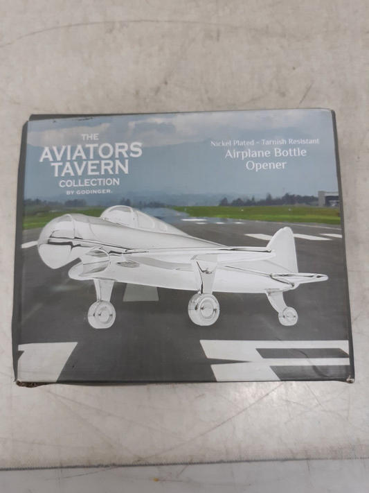 The Aviators Tavern Collection GODINGER SILVER ART Airplane Bottle Opener