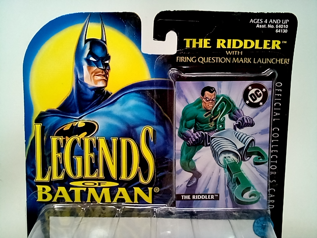 1995 KENNER LEGENDS OF BATMAN SERIES THE RIDDLER 5" ACTION FIGURE