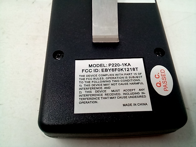 Keystone Radio Control Operator Single Entry Transmitter P220-1KA 318MHz