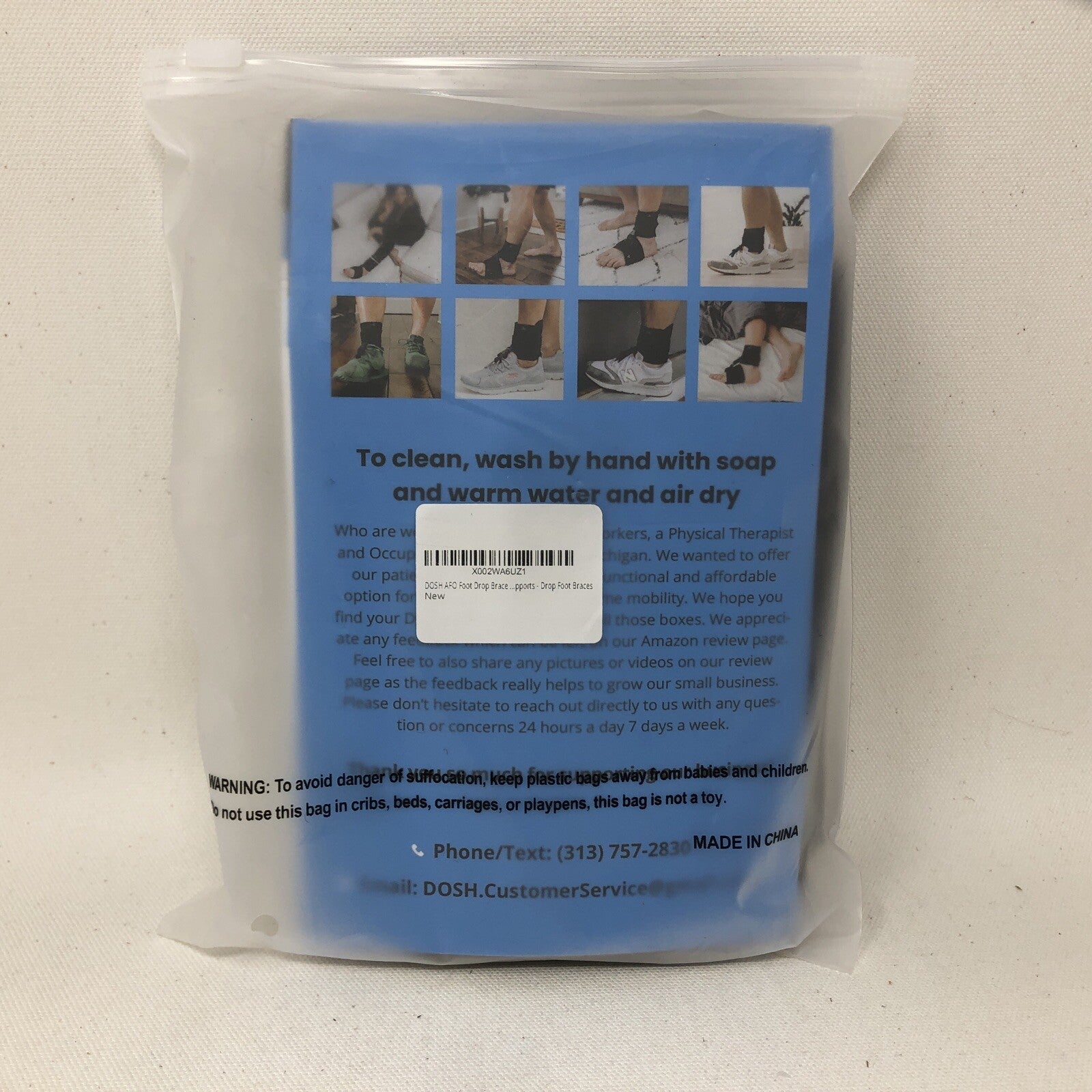 Dosh AFO Foot Drop Brace - Drop Foot Brace, Black