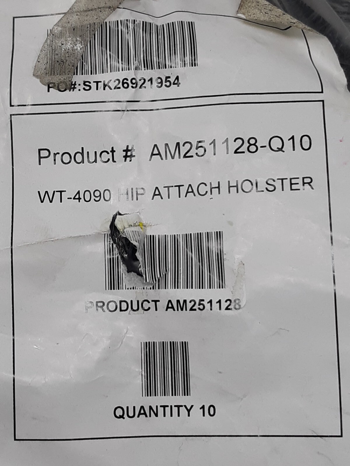 WT-4090 Hip Attach Holster Black Nylon (Lot of 10) AM251128-Q10