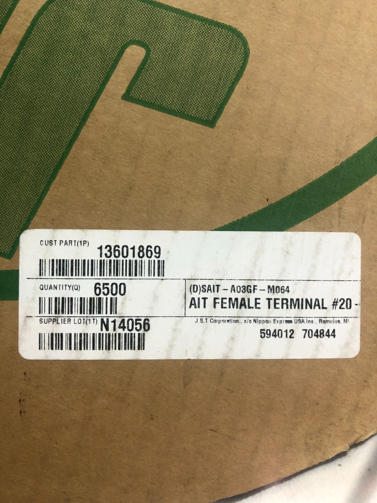 JST Metri-Pack 6500 Tin Plated Sealed Female Terminal for 20-18 AWG
