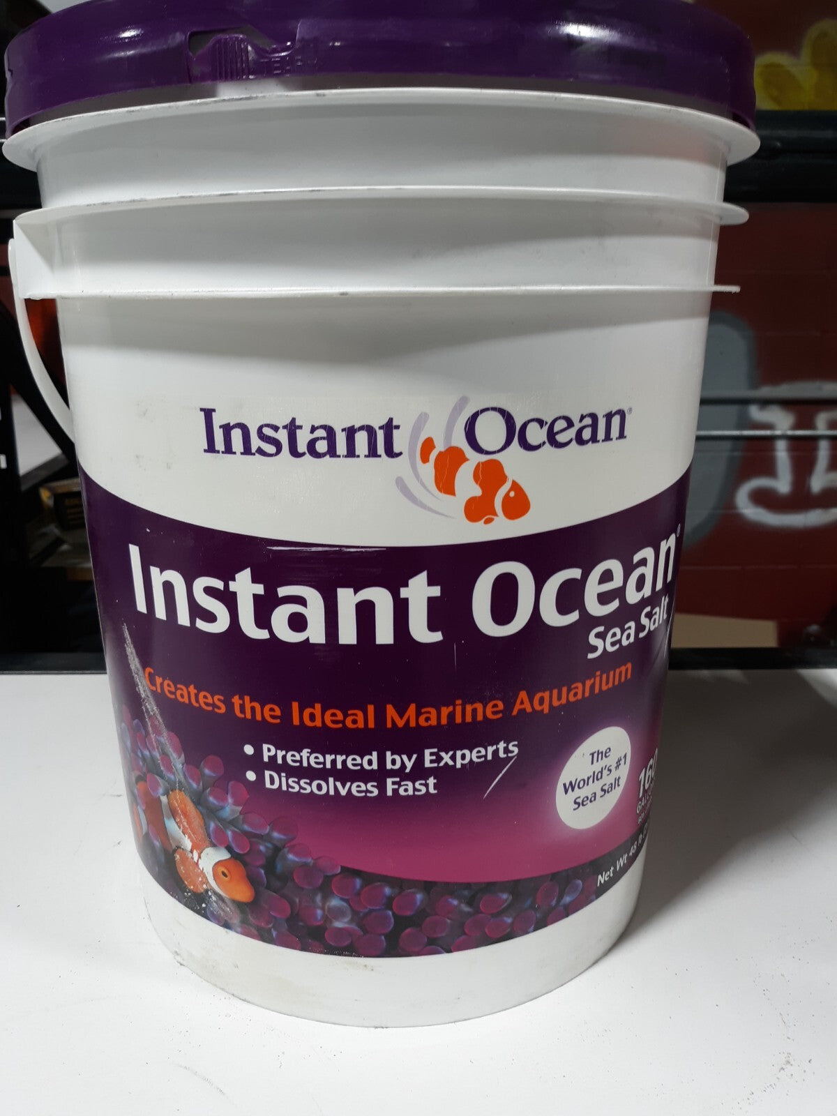 Instant Ocean Sea Salt 48 lb Bucket for making 160 gallons