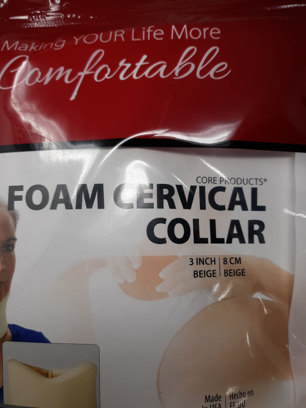 Core Products Foam Cervical Collar 3” Beige