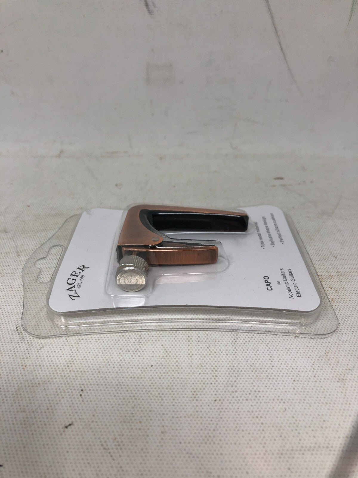 Zager Guitar Metal Capo ~ Accessory for Acoustic & Electric Guitars, Bronze