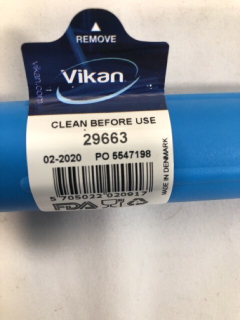 Vikan 29663 25 5/8" Blue Threaded Ultra-Hygienic Handle - Case of 10