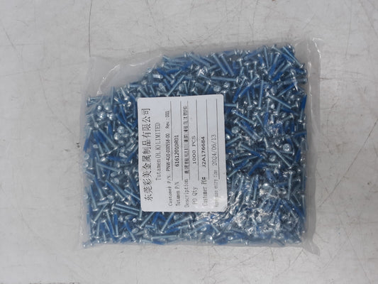 Tutamen 61612010R01 Phillips Pan Head Screws M3 x 10.5mm Zinc-Plated, Lot of 100