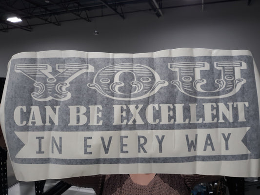"You can be Excellent in Every Way." Living Room Vinyl Sticker 10x 20