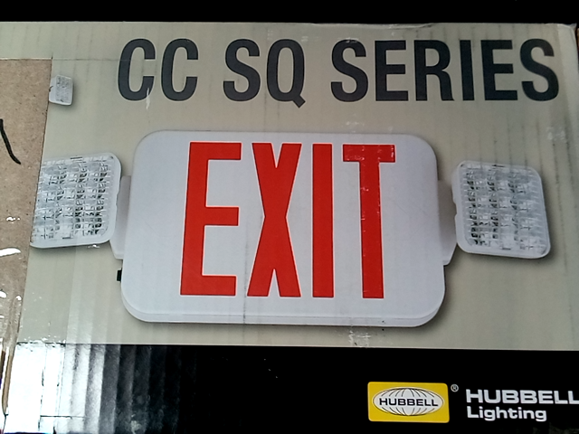 HUBBELL LIGHTING - COMPASS Exit Sign with Emergency Lights, CCRHOSQ