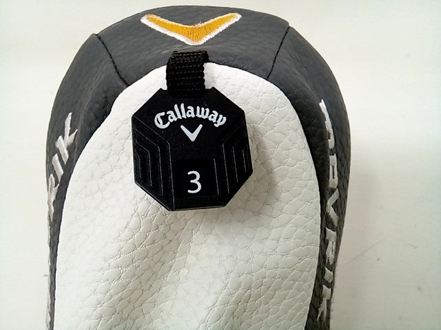 Callaway Mavrik 3 Golf Club Head Cover - Faux Fur Lined - Black/White/Orange