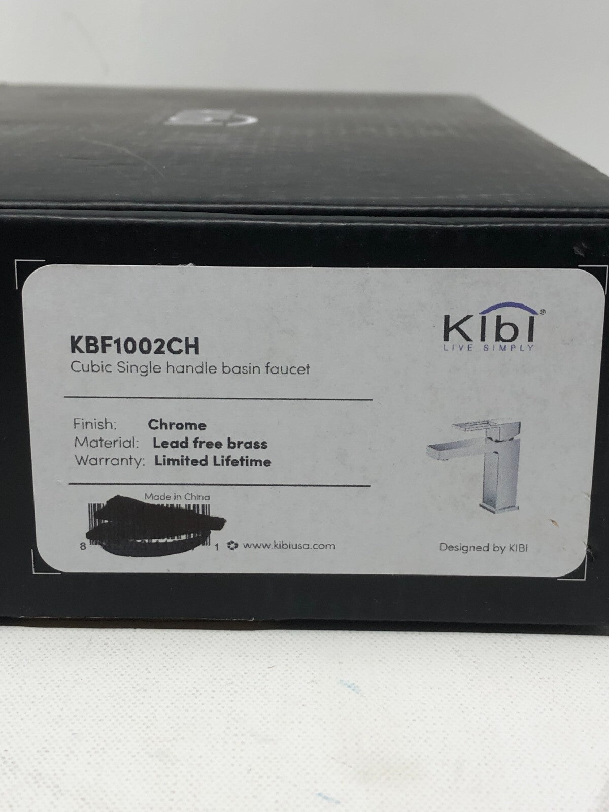 Kibi Cubic Single-Handle Basin Faucet ~ KBF1002CH, Chrome
