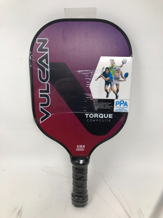 Vulcan Torque Composite Pickleball Paddle ~ Lightweight Racquet, Purple/Red