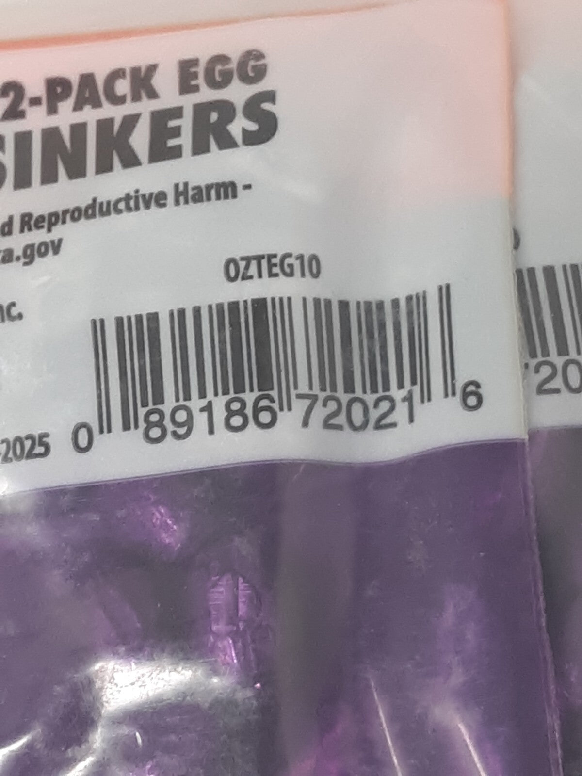 Ozark Trail Egg Sinkers 1/8 oz – Lot of 24 Packs (288 Total Weights) OZT-EG10