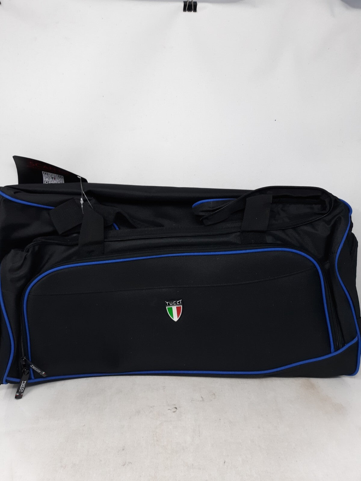 Tucci Italy AMICO 22-inch Rolling Duffel Luggage Bag for Travel (Blue Black)