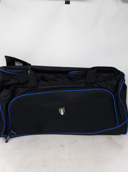 Tucci Italy AMICO 22-inch Rolling Duffel Luggage Bag for Travel (Blue Black)