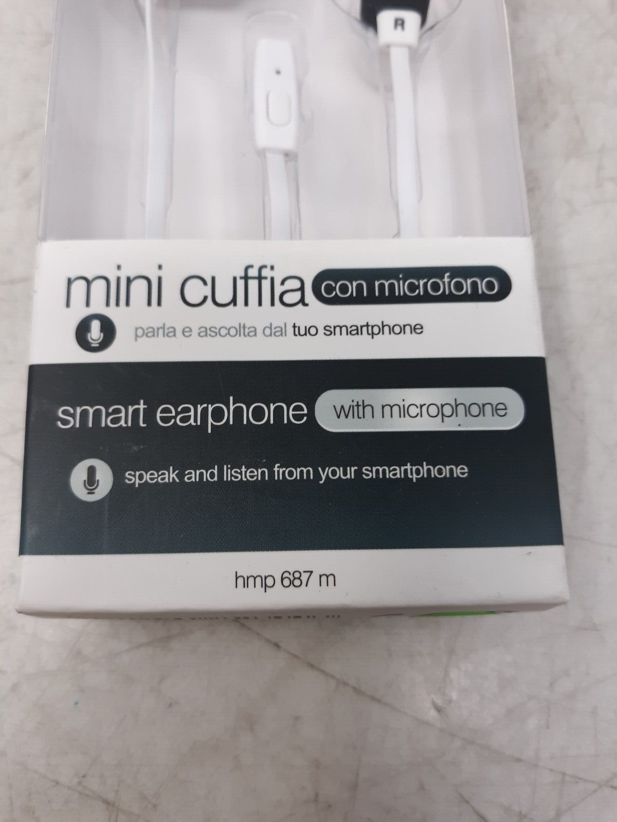 Trevi HMP 687 M In-Ear Earphones with Microphone for Smartphones – Black/White