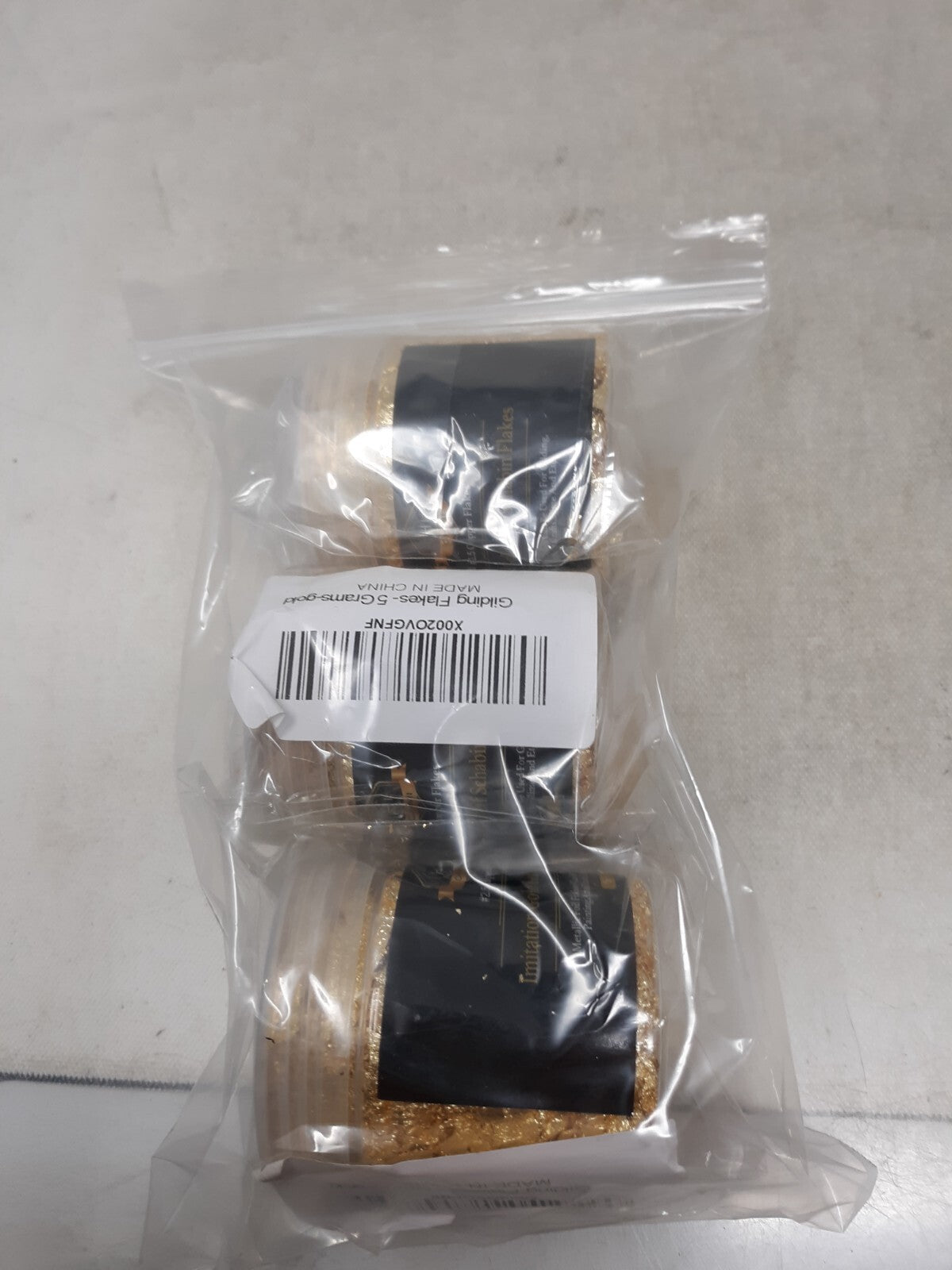 Metallic Foil Schabin Gilding Imitation Gold Leaf Flakes, Resin, 5g - 3pk