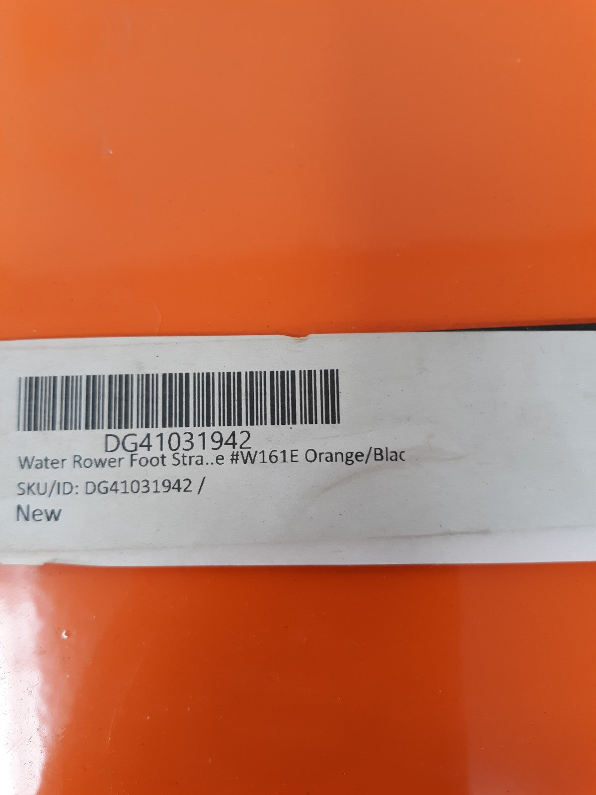 WaterRower Foot Strap Plate W161E Orange/Black Steel