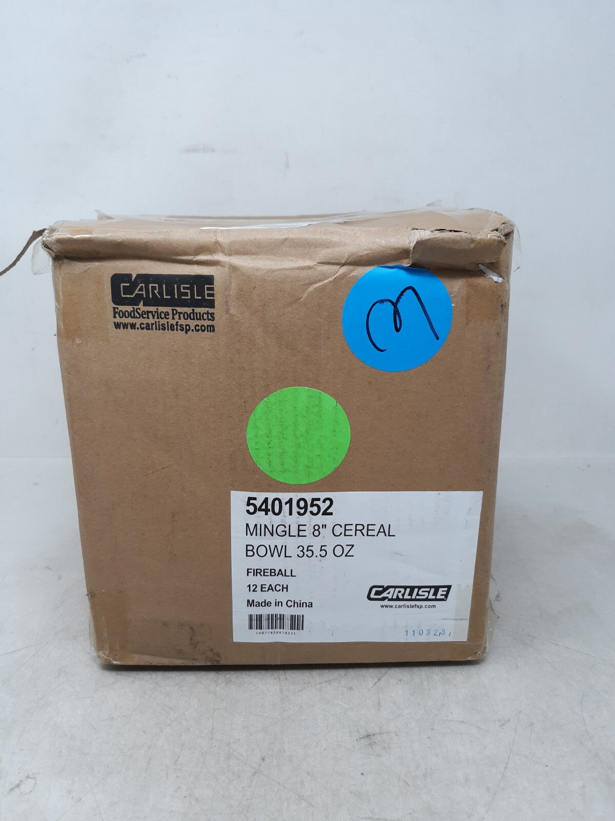 Case of 12 Carlise Mingle Reusable 8" Cereal Bowl with Pottery Style Fireball