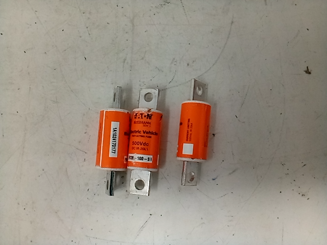 LOT OF 3 Cooper Bussmann EV20-100-S Fast Acting Electric Vehicle Fuse