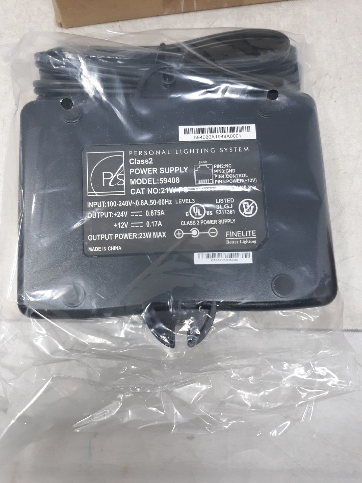 FINELITE PS-21W PS21W POWER SUPPLY PERSONAL LIGHTING SYSTEM