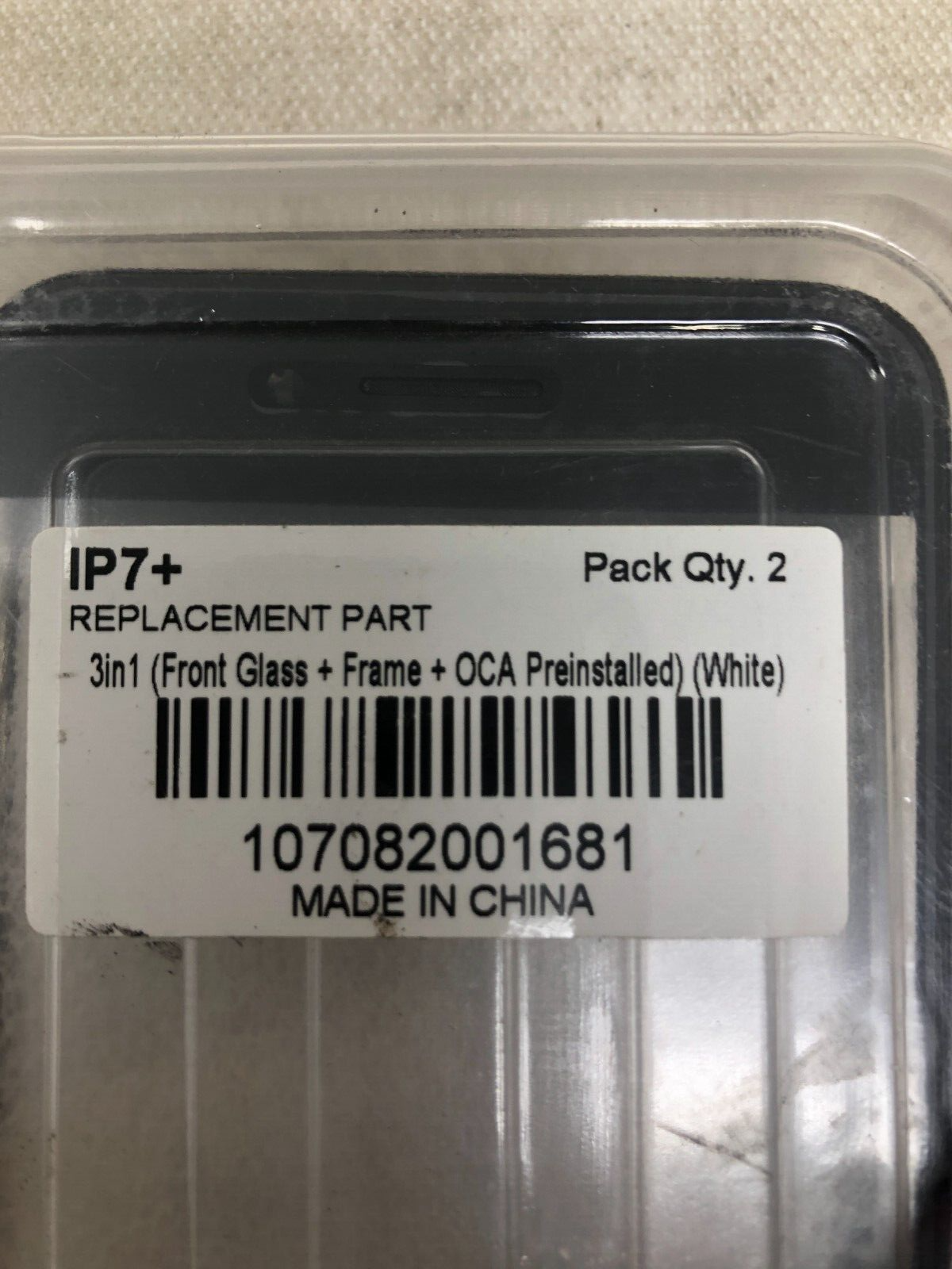 Pack of 2 3in1 Screen Glass OCA Frame for Apple iPhone 7 Plus