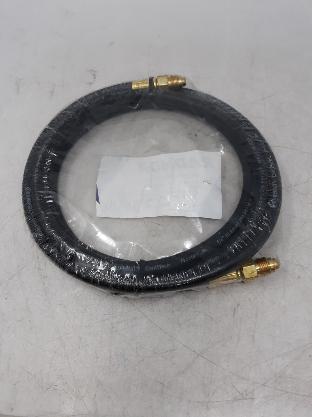 RADNOR 64003357 Welding Hose 1/4" x 10' - Grade R Oxygen/Acetylene