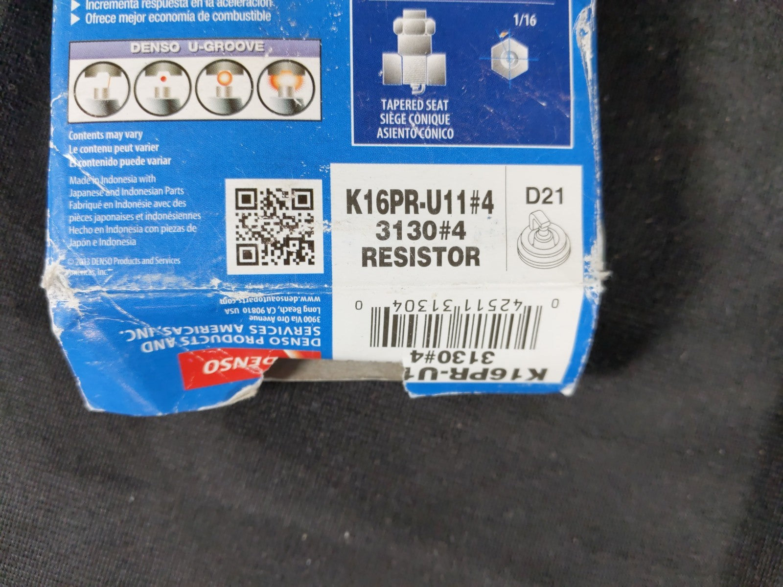 Denso Spark Plug K16PR-U11 3130 - D21 QTY 4