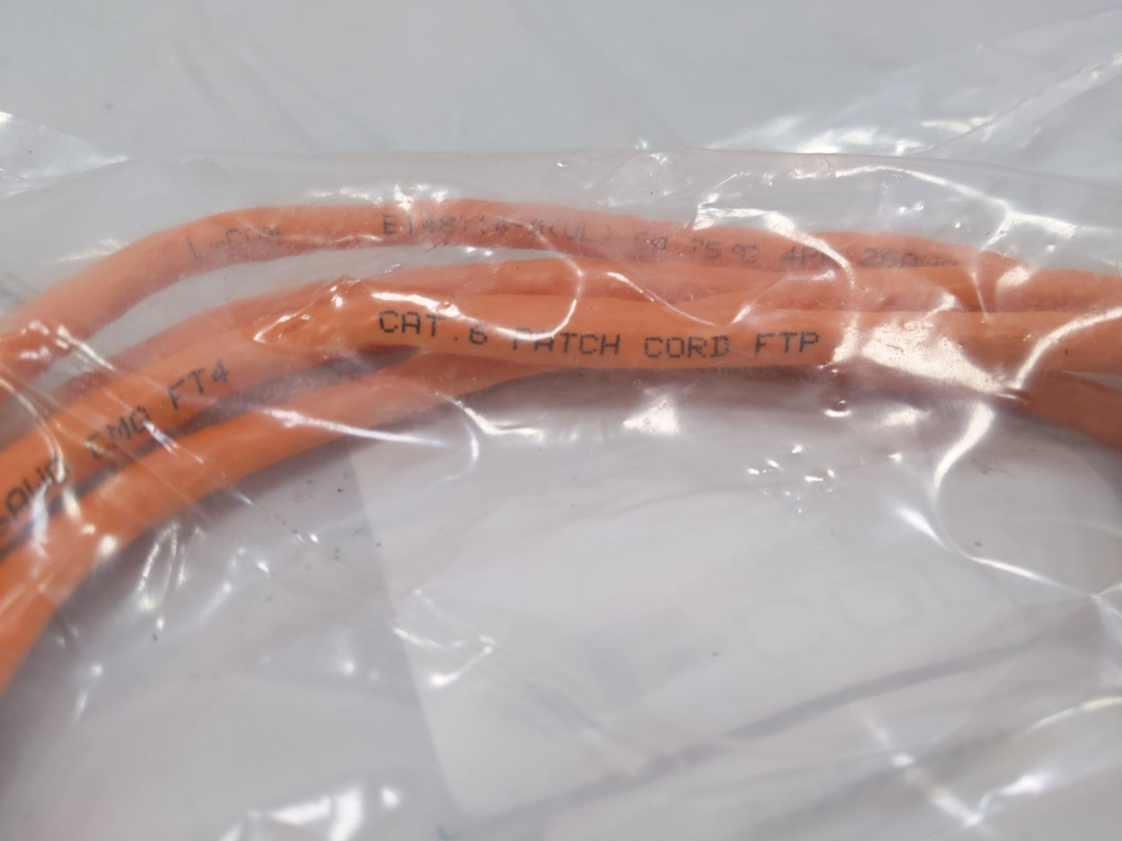 L-com Shielded Category 6 Right Angle Patch Cable Orange, 10 ft cat. 6