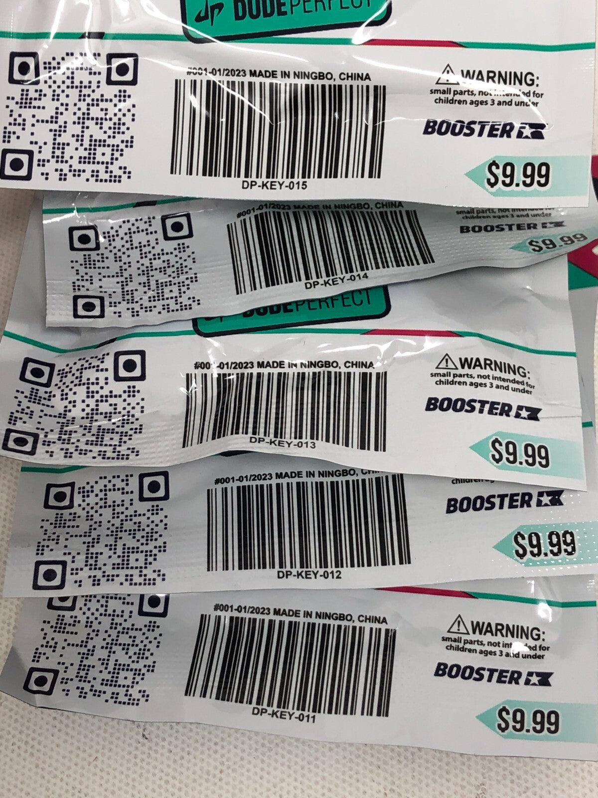 Lot of 5 DUDE PERFECT Keychains #s 011 012 013 014 015 NIP Sealed