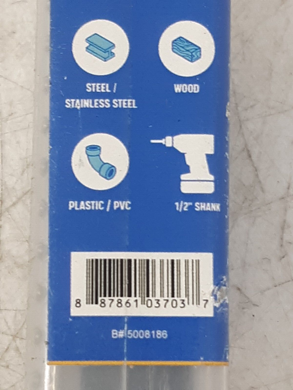 Drill America KFD 19/32" HSS Black & Gold Drill Bit 1/2" Shank KFRDSD19/32