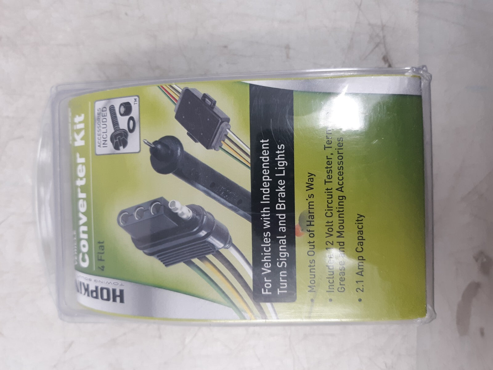 Hopkins 46155 Vehicle to Trailer Wiring Converter Kit 4-Flat with Circuit Tester