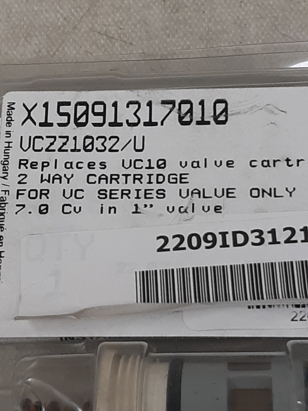 HONEYWELL CARTRIDGE REVISION VALVE 3 THREE WAYS ART. VCZZ6000 / U BUDERUS vczz60