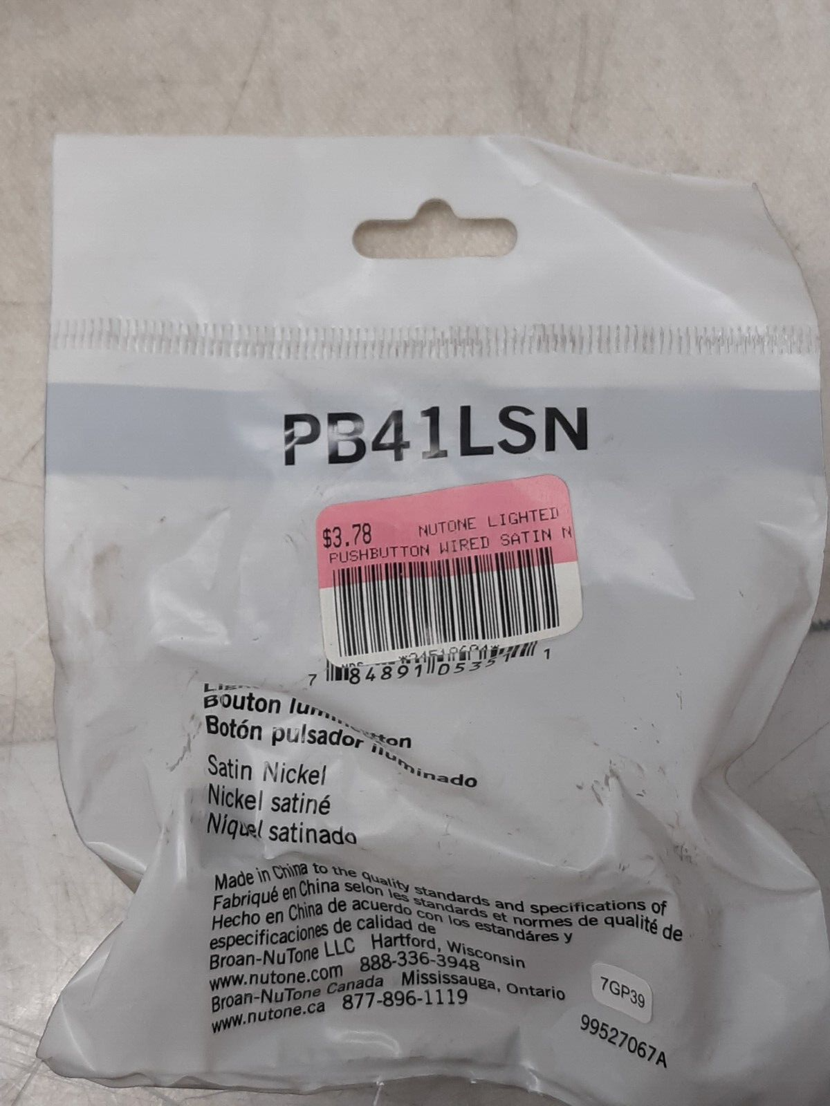 Lot of 24 Broan-NuTone PB41LSN Doorbell Light Stucco Pushbutton Nickel 2.5"Round