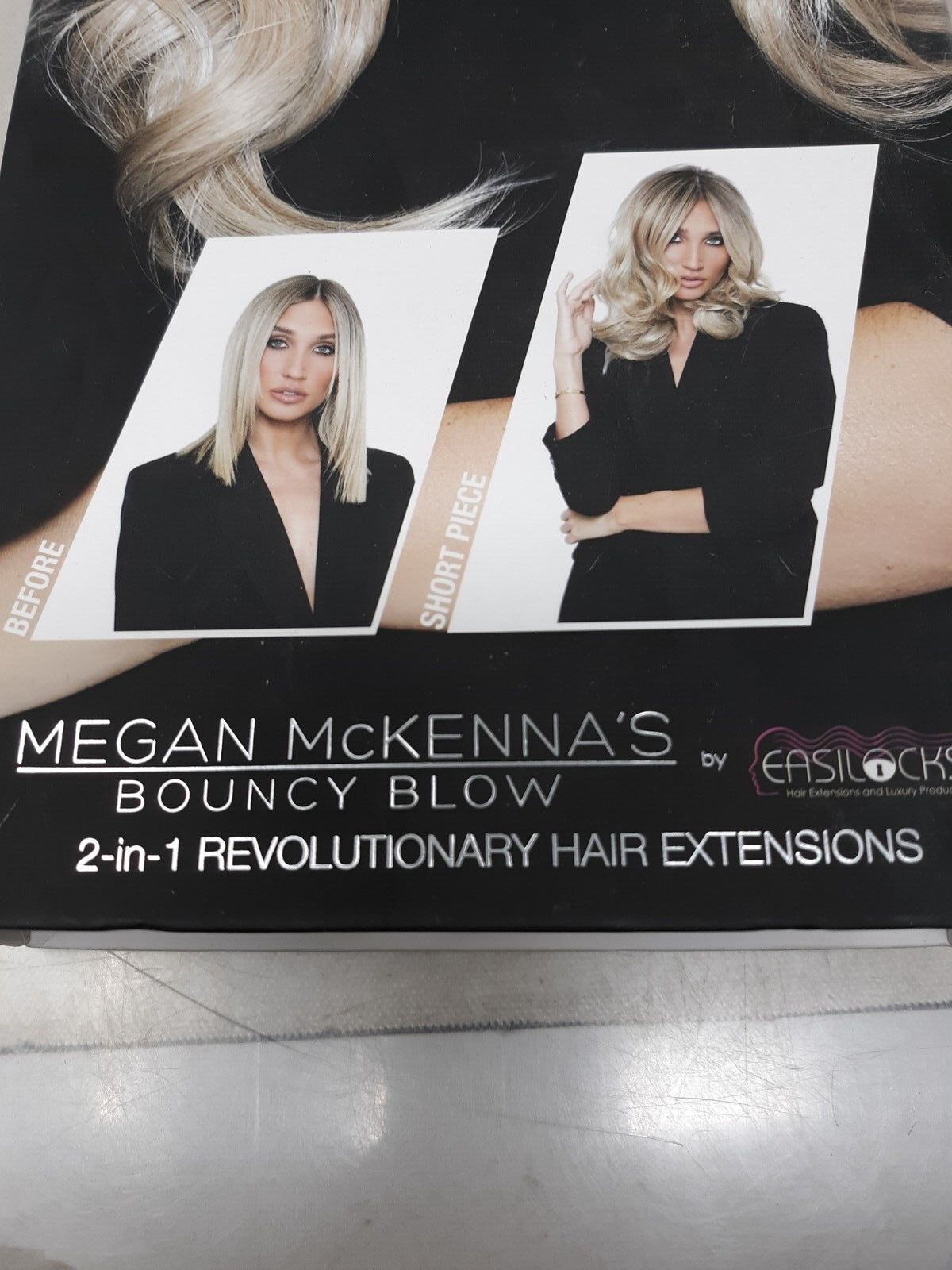 MEGAN MCKENNA'S BOUNCY BLOW BY EASILOCKS 2-IN-1 HAIR 14" 70G 22" 110G ASH BLONDE
