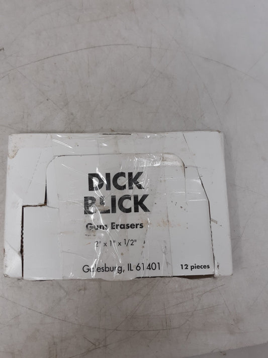 Dick Blick Gum Erasers 2"x1"x1/2" Box of 12 Bulk Artist Erasers