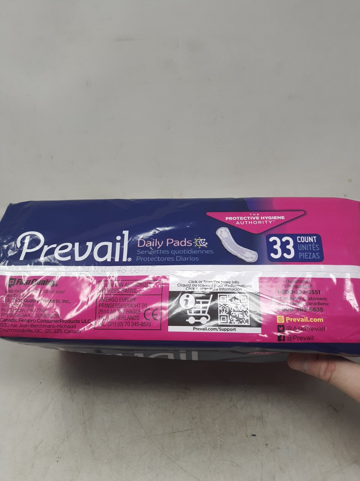 Prevail Ultimate Bladder Control Daily Pads (Pack of 33) (PV-923)
