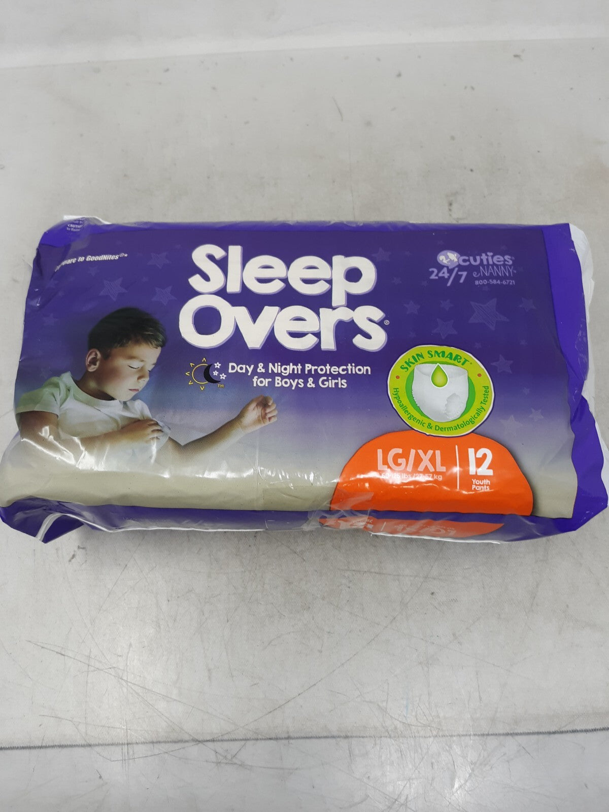 Cuties FQSLP05302 Sleep Overs Incontinence Pants, Size XL - 12 Piece