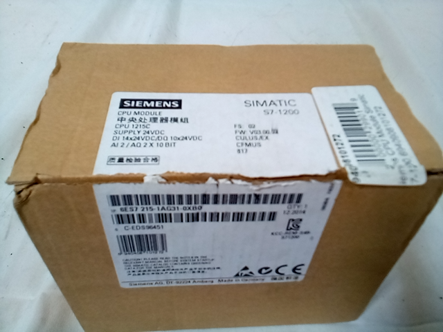 Siemens 6Es7215-1Ag31-0Xb0 Zentralbaugruppe CPU 1215C Dc/dc/dc