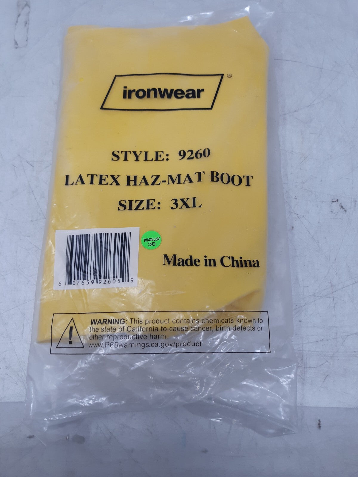 Ironwear 9260 Latex Haz-Mat Boot in size 3XL