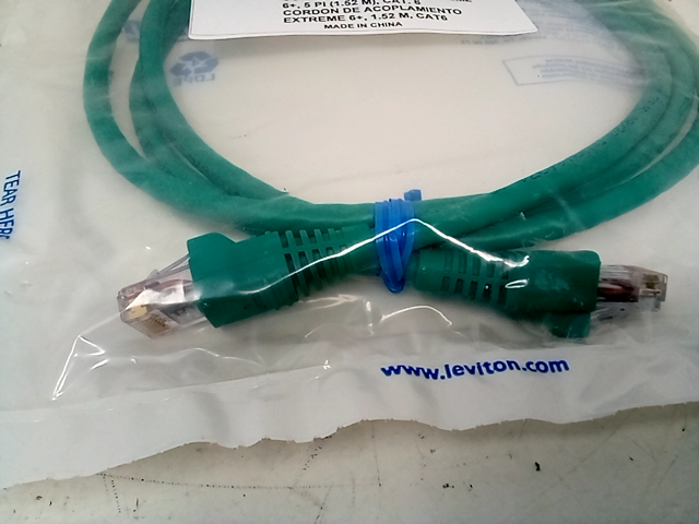 Leviton 62460-5G 5-Foot EXtreme 6 Standard Patch Cord - Green