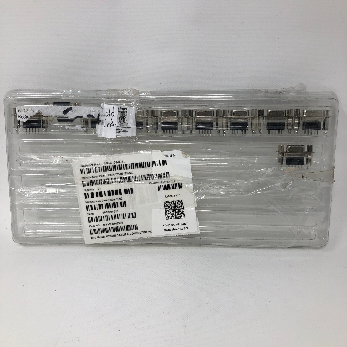 D-Shaped Connectors: K88X-ED-95-BR. Pack of 10.