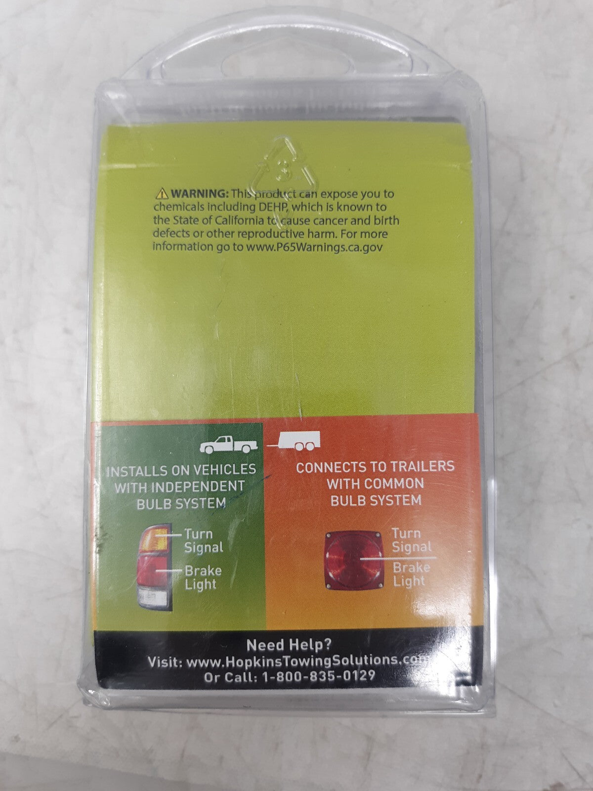 Hopkins 46155 Vehicle to Trailer Wiring Converter Kit 4-Flat with Circuit Tester