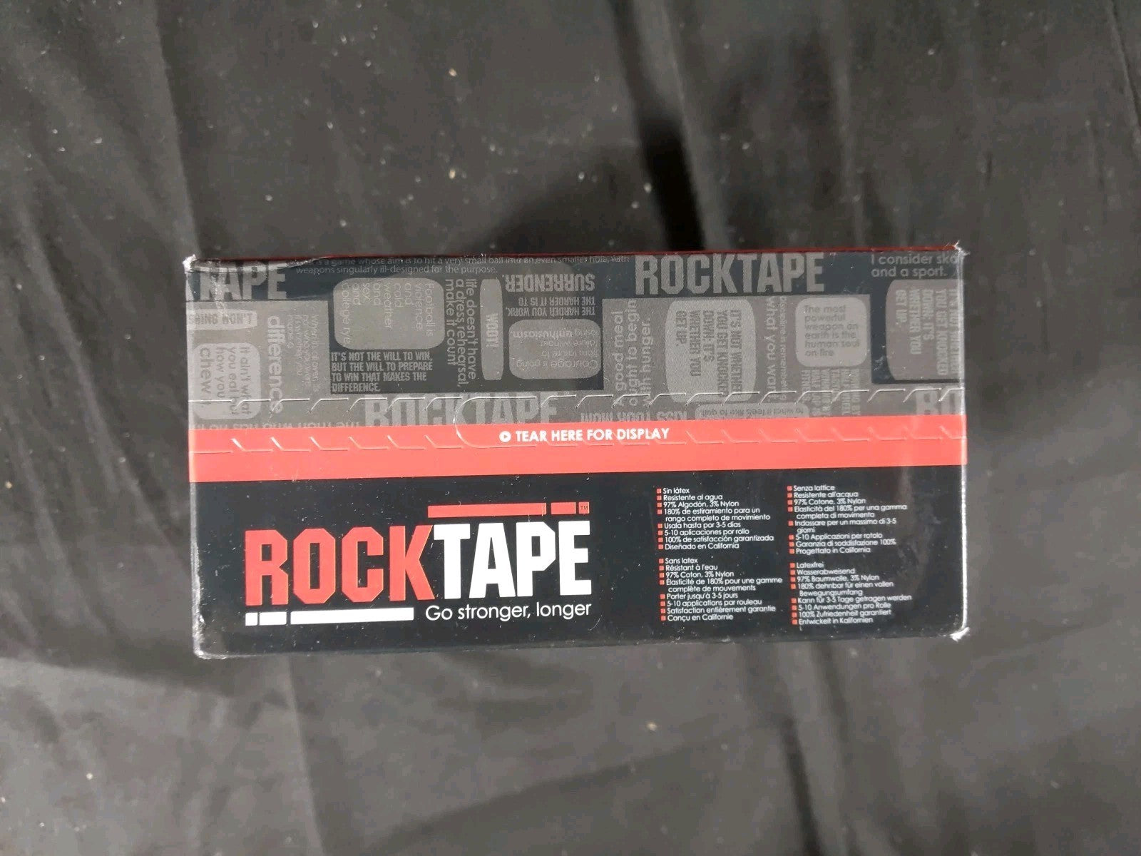 Rock Tape Standard Black Tape Roll Kinesiology Sports Recovery 2" X 16.4' New x6
