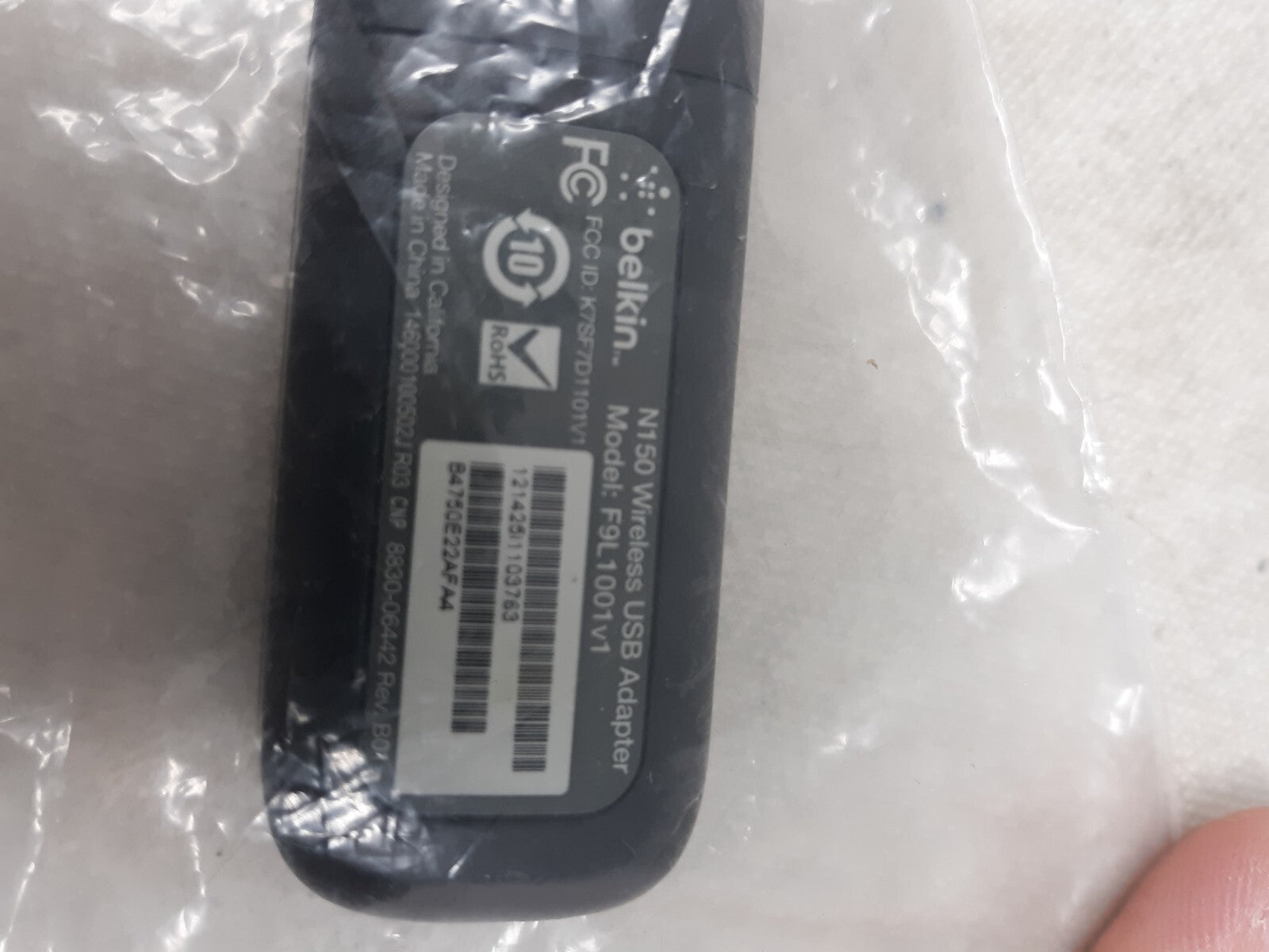 BELKIN N150 HIGH PERFORMANCE WIRELESS USB ADAPTER MODEL F9L1001V1  A1-1(4)