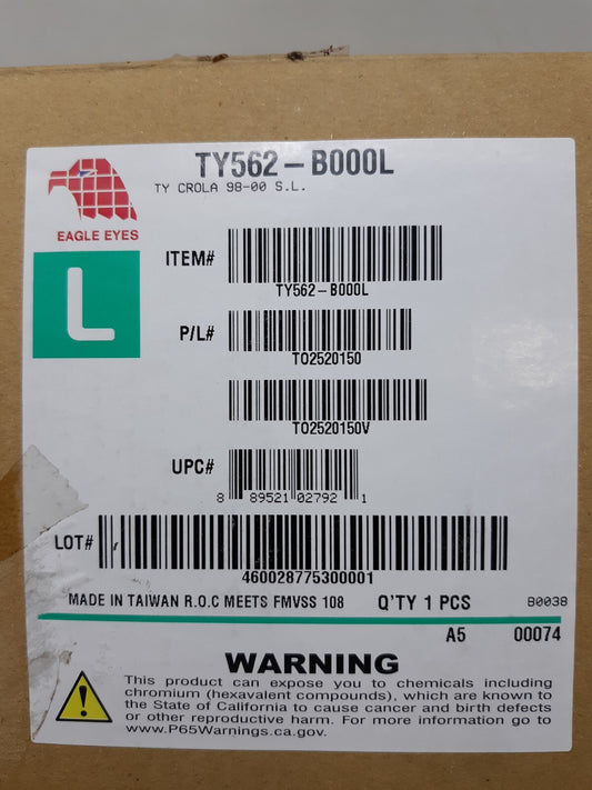 Eagle Eyes TY562-B000L Left Parking Light Assembly For 98-00 Toyota Corolla