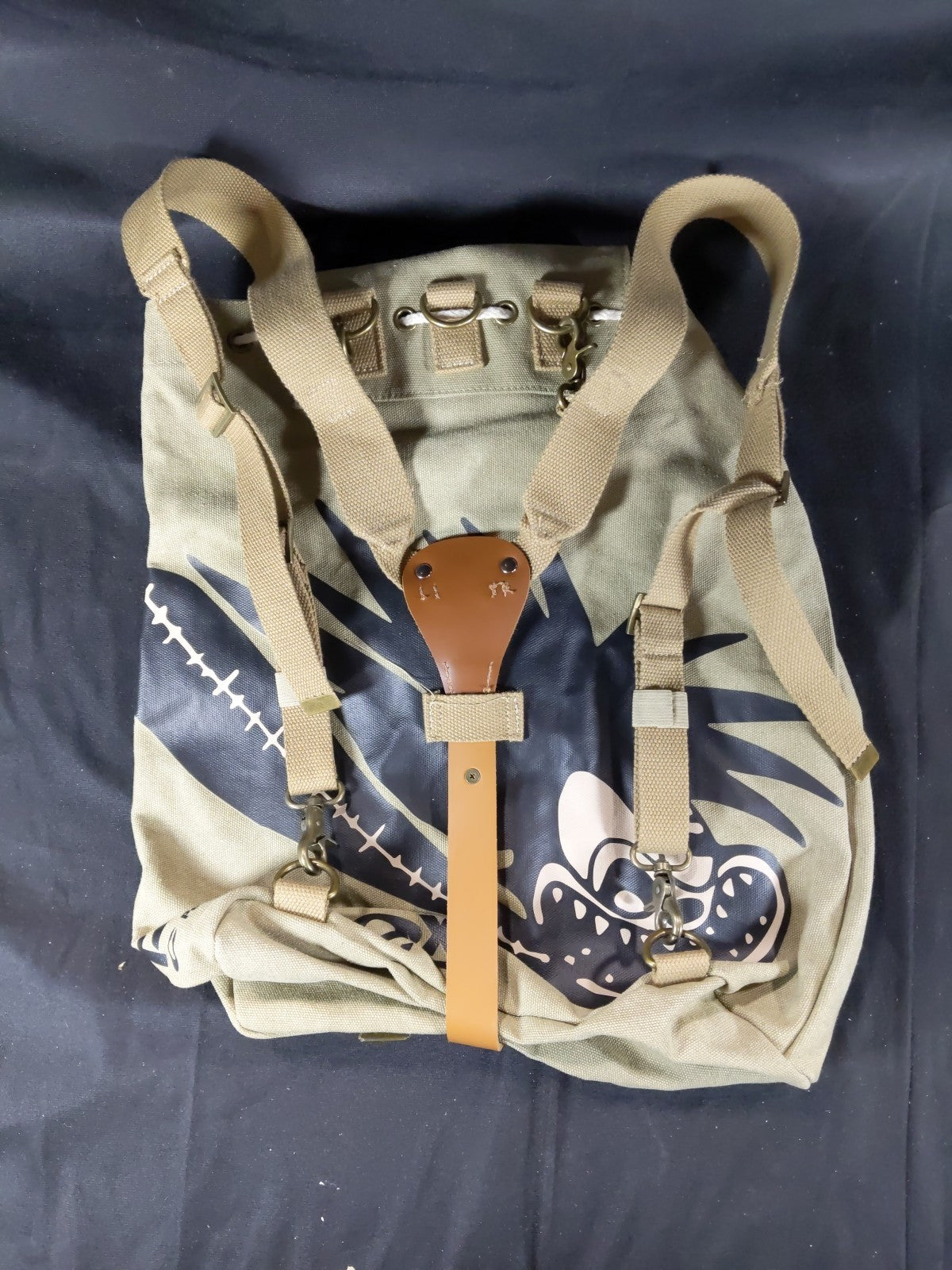 Travis Scott Cactus Jack Canvas Motersport Backpack / Knapsack