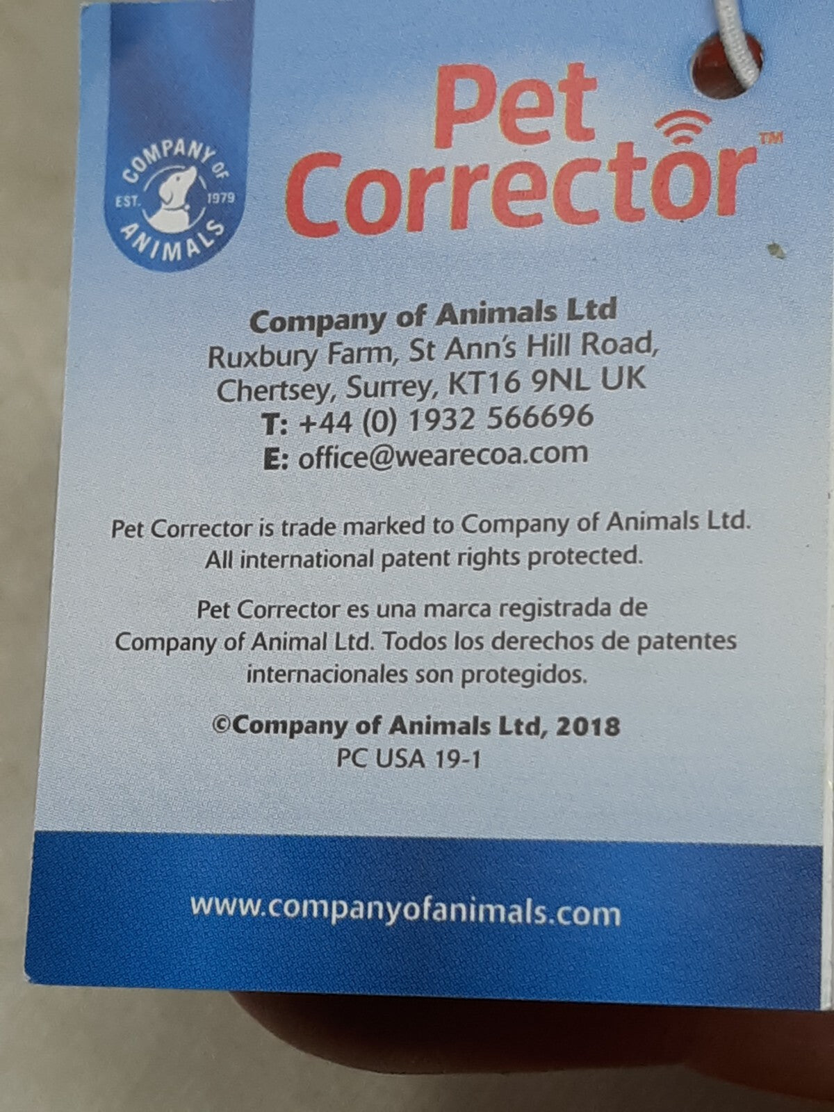 PET CORRECTOR Dog Trainer, 30ml. Stops Barking, Jumping Up, Place Avoidance