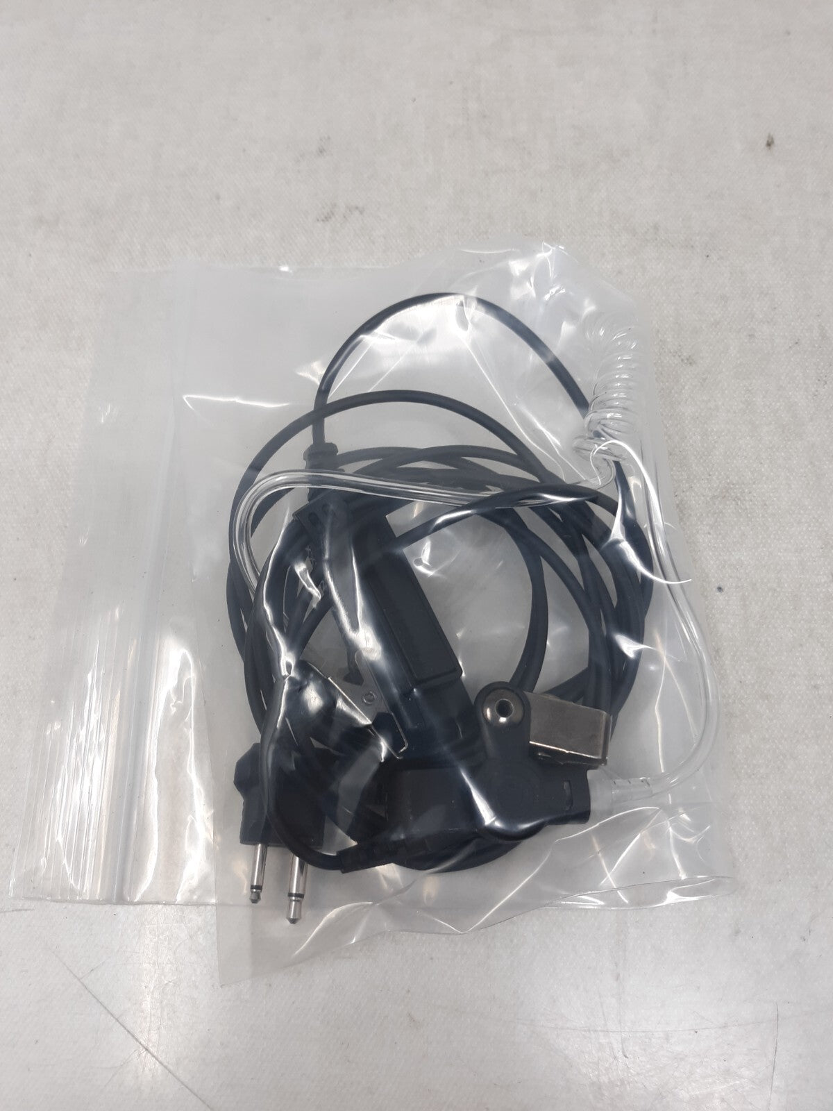 2-Pin Walkie Talkie Earpiece Headset with Mic – Clear Acoustic Tube for Radios